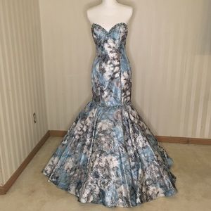 Camille La Vie Strapless Mermaid Dress with Beaded Sweetheart Neckline